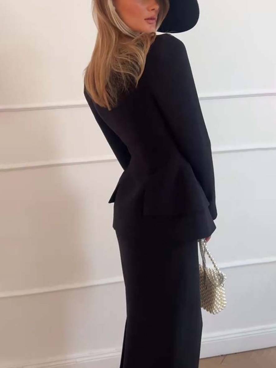 Blazer Rok Set Dames Tweedelig