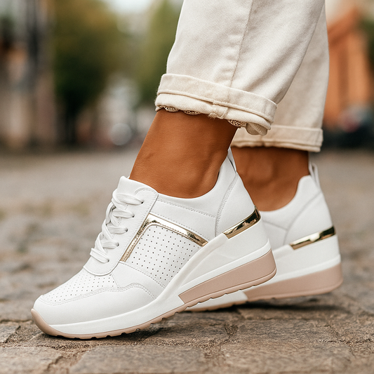 Damen Sneakers mit Keilabsatz zum Hineinschlüpfen