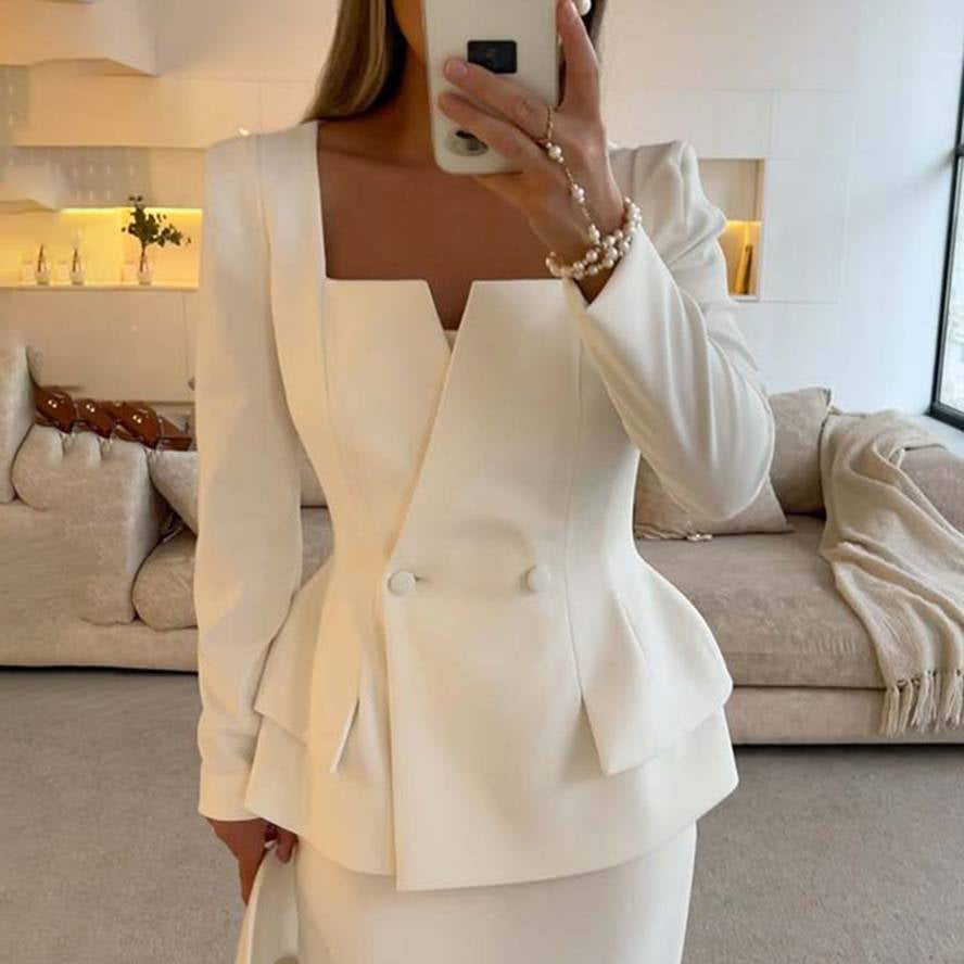 Blazer Rok Set Dames Tweedelig