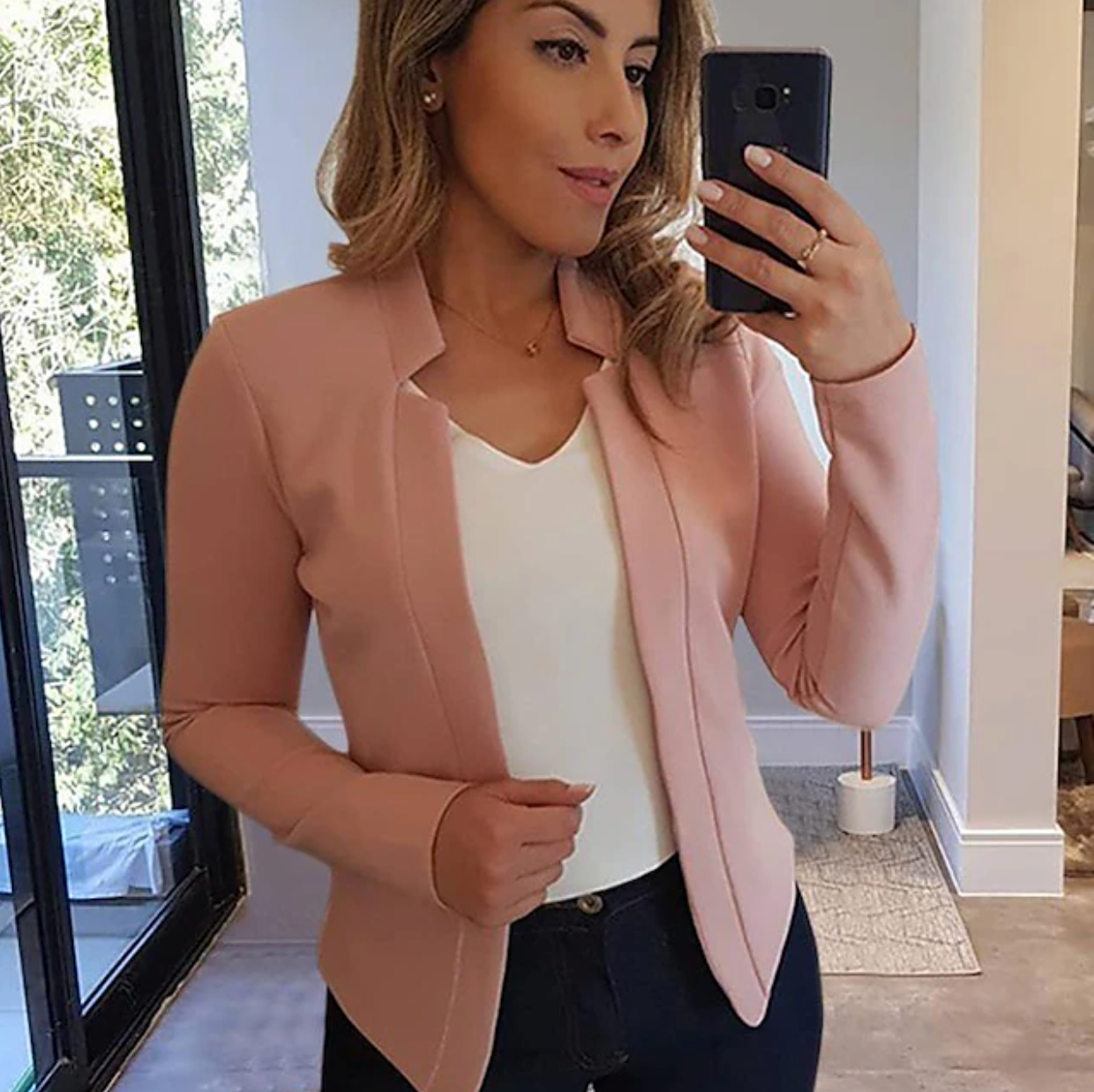 Damenblazer Stehkragen | Lange Ärmel