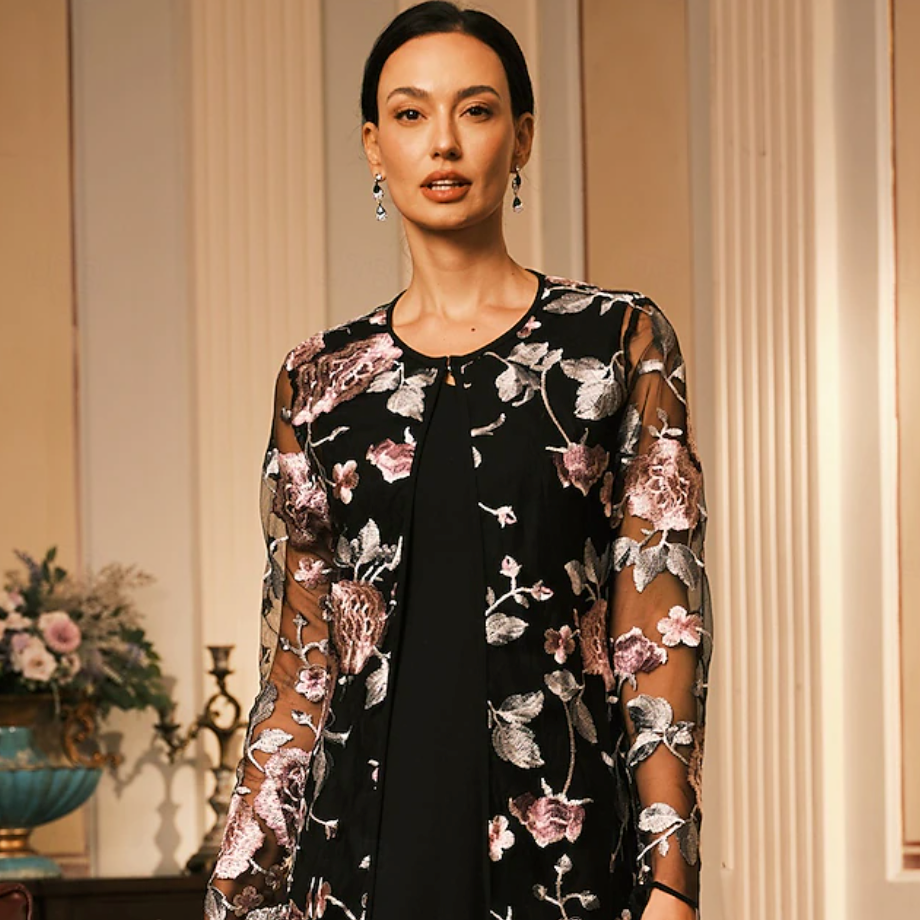 Damen-Strickjacke mit Zierkanten | Lange Ärmel