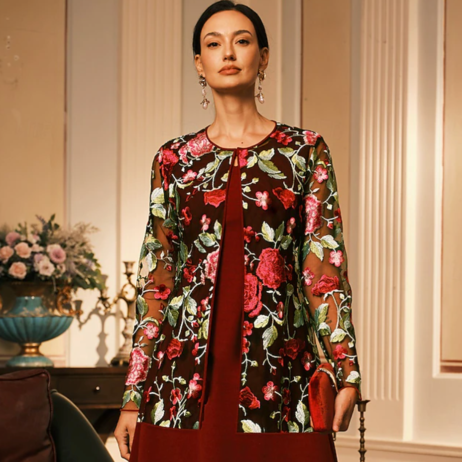 Damen-Strickjacke mit Zierkanten | Lange Ärmel