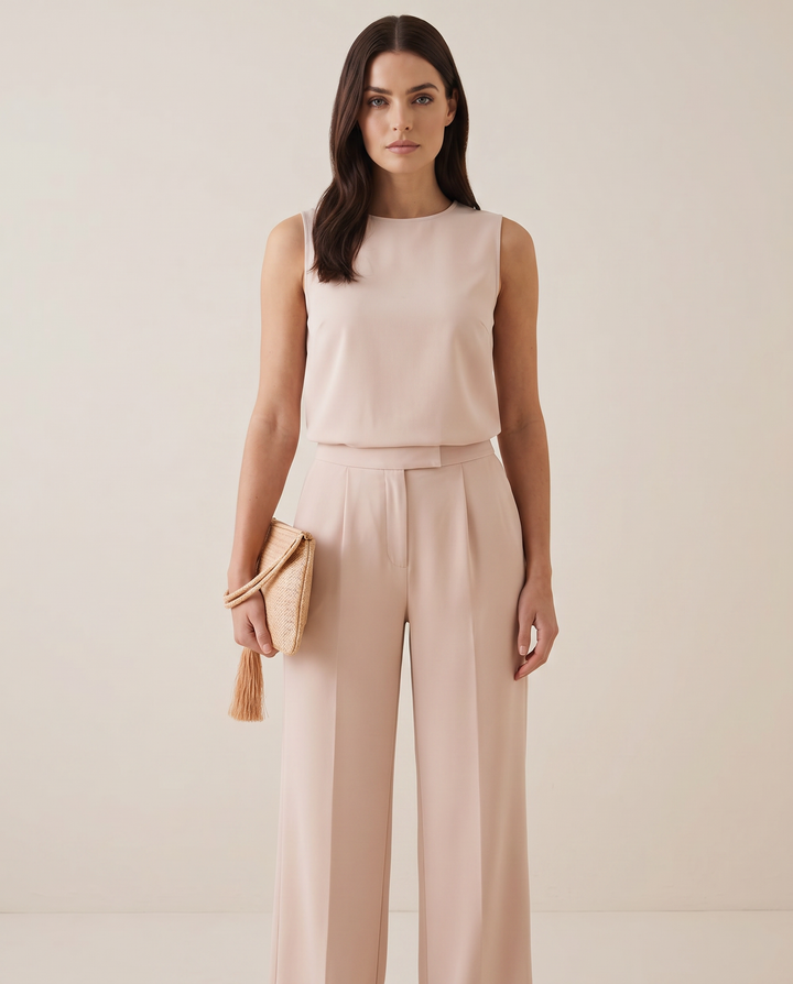 Lena Eleganter Einteiler Weites Bein
