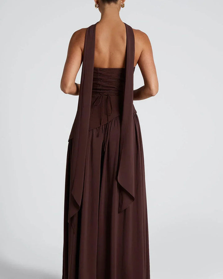 Alina Langes Korsett Abendkleid Schlitz
