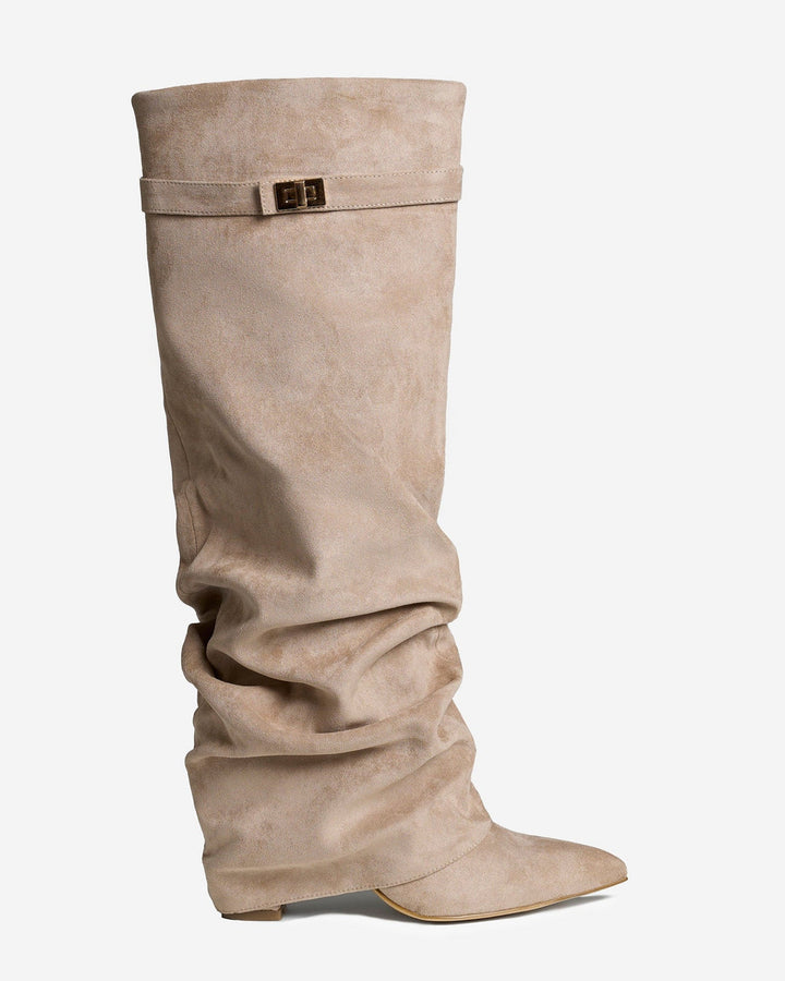 Lavista Wildleder Kniestiefel Beige