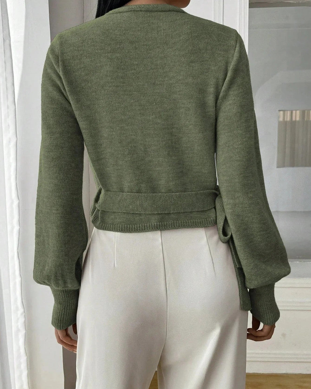 Lena Wickelpullover mit Bindegürtel