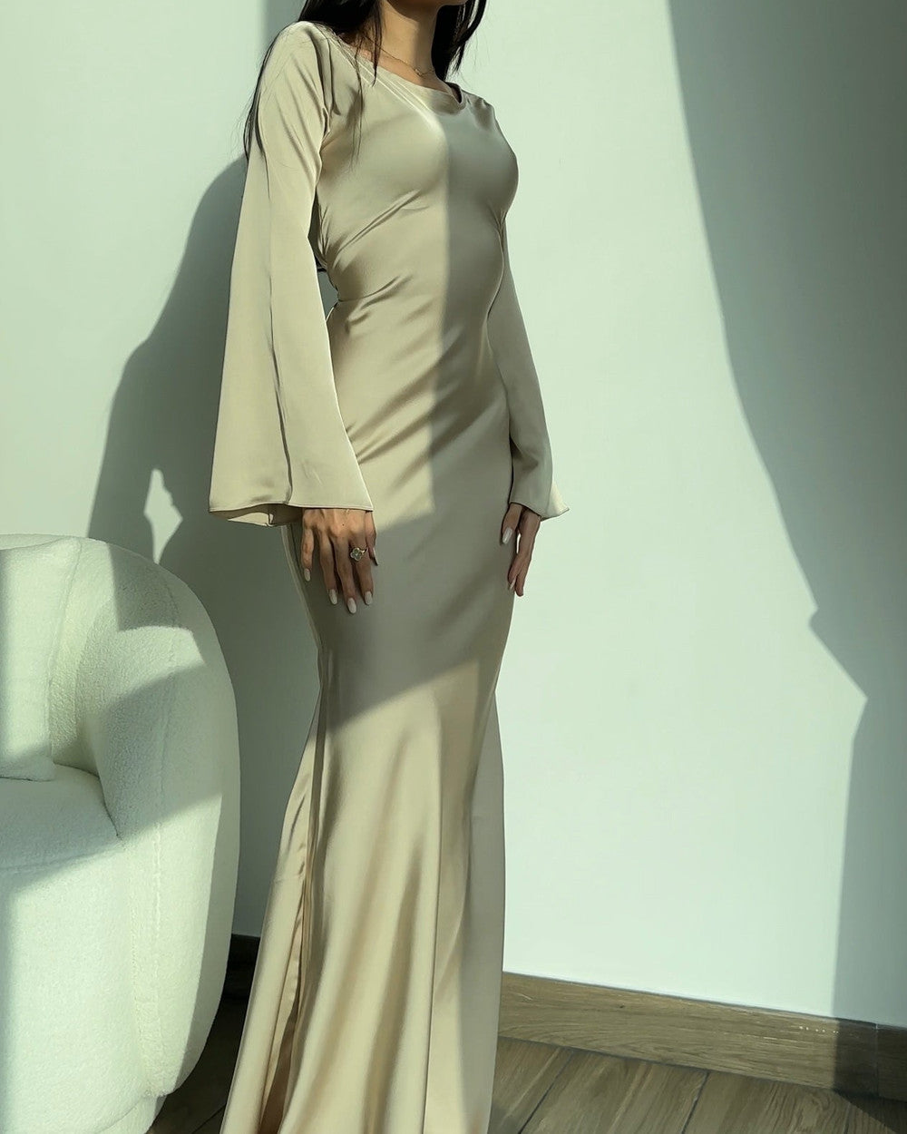 Alina Langärmliges Maxikleid Elegant