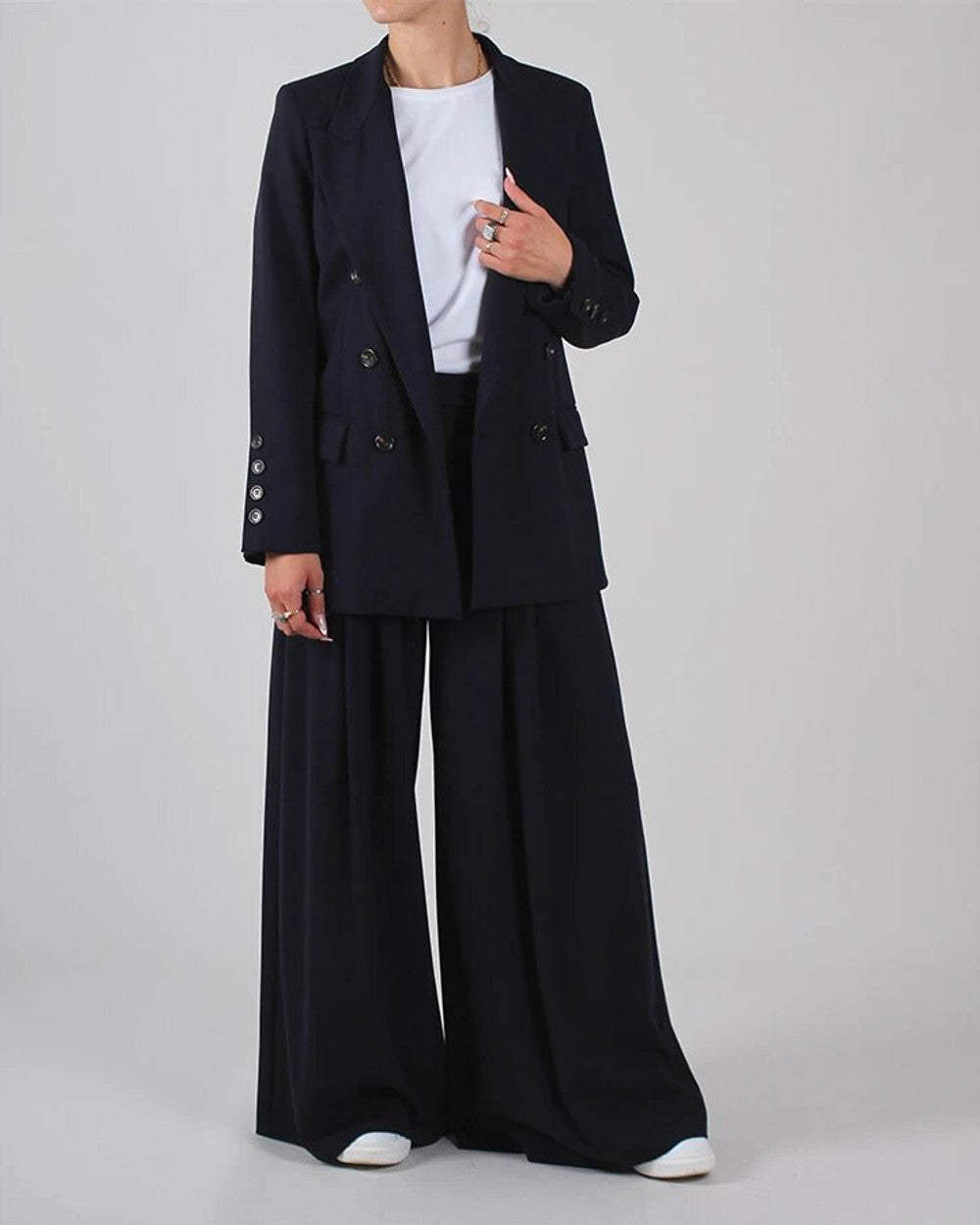 Manu Weite Leinenhose Palazzo Damen