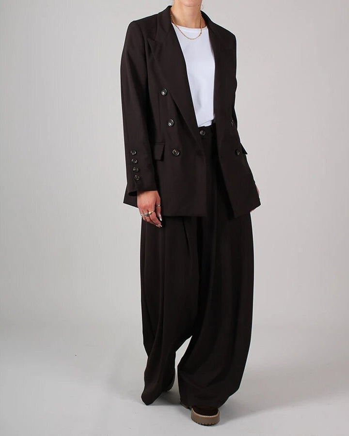 Manu Weite Leinenhose Palazzo Damen