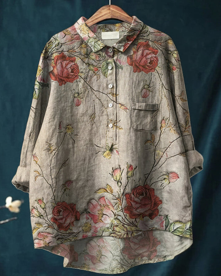 Amita Bluse Blumenmuster Vintage