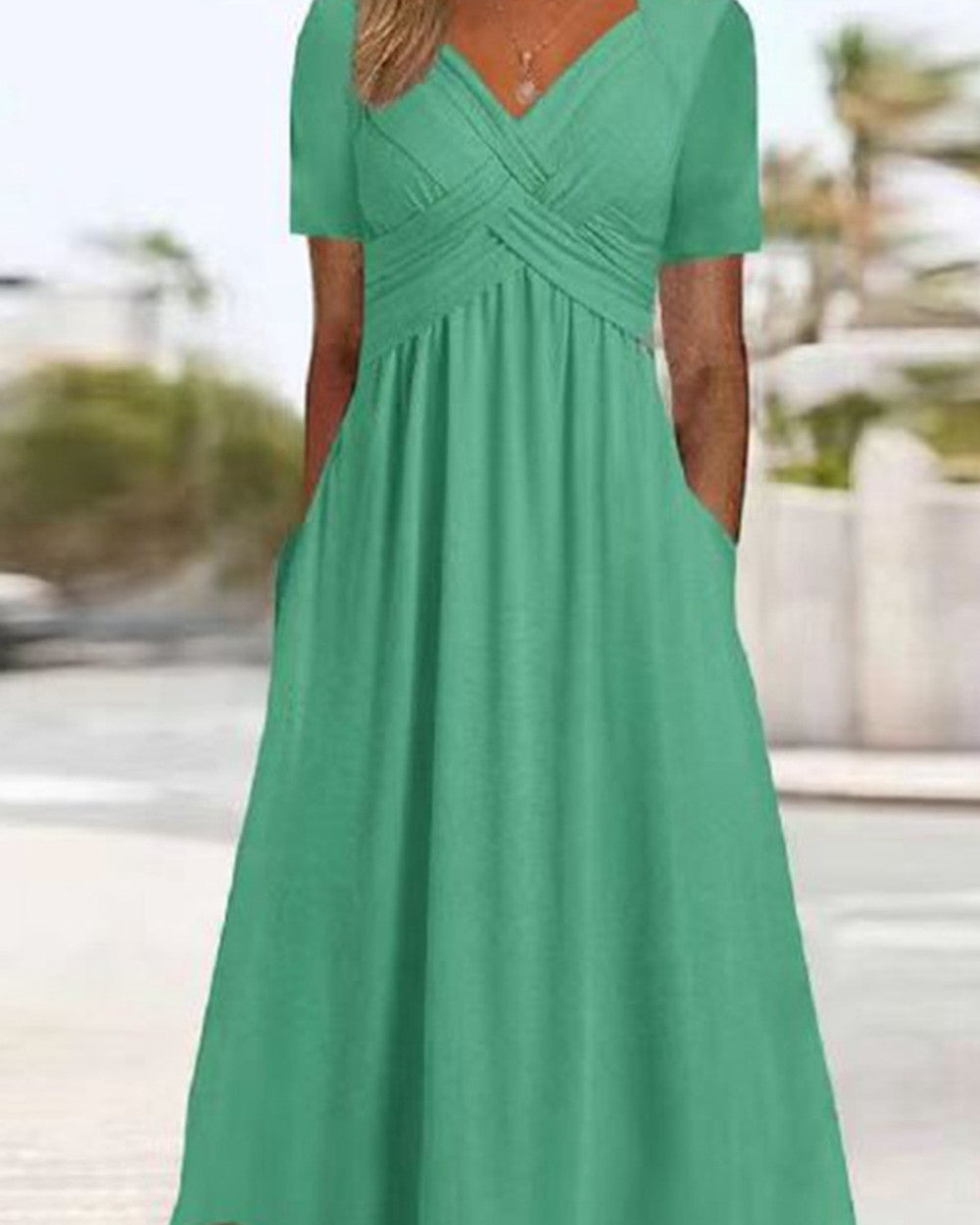 Monica Elegantes Crossover-Kleid Damen