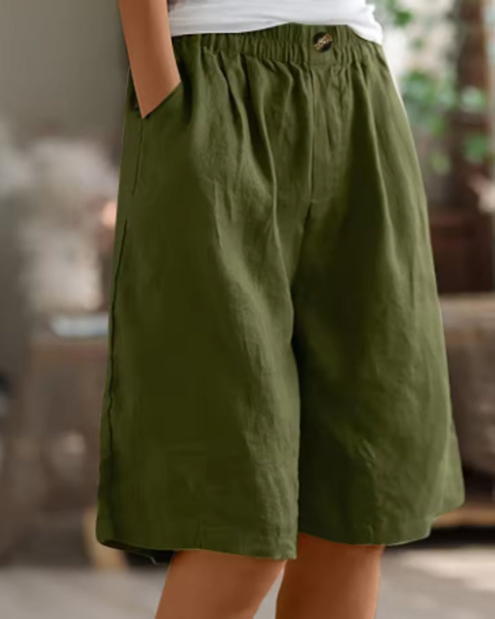 Renee Kurze Leinenhose Damen Sommer