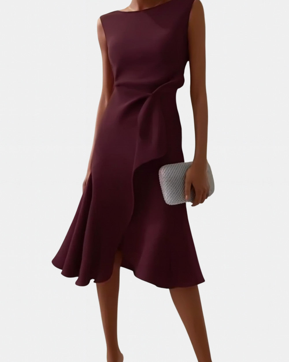 Sheila Asymmetrisches Midi Kleid Damen