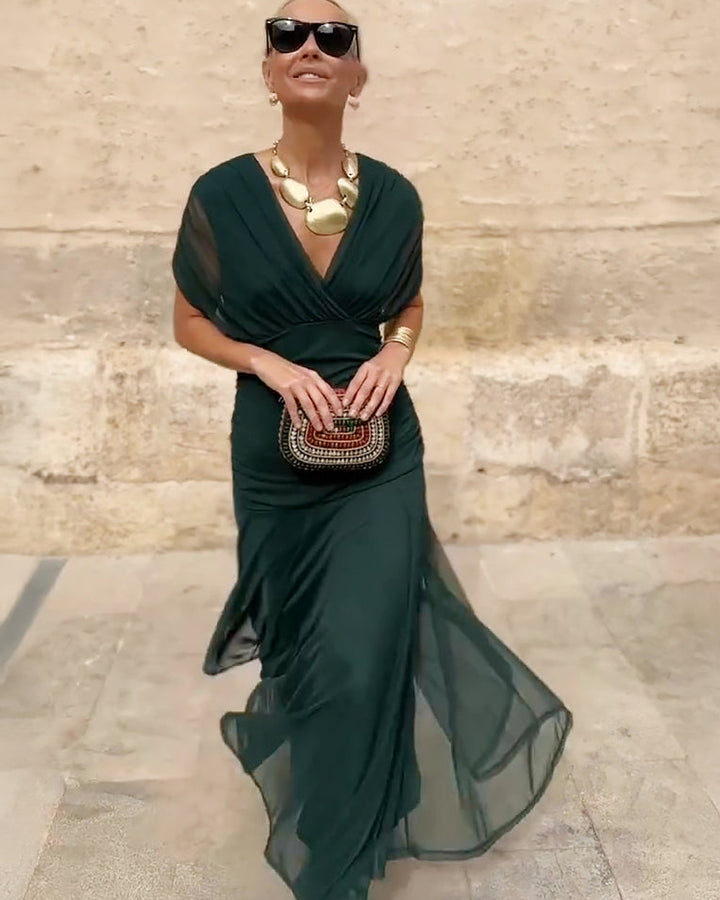 Bella Festliches Maxikleid V-Ausschnitt