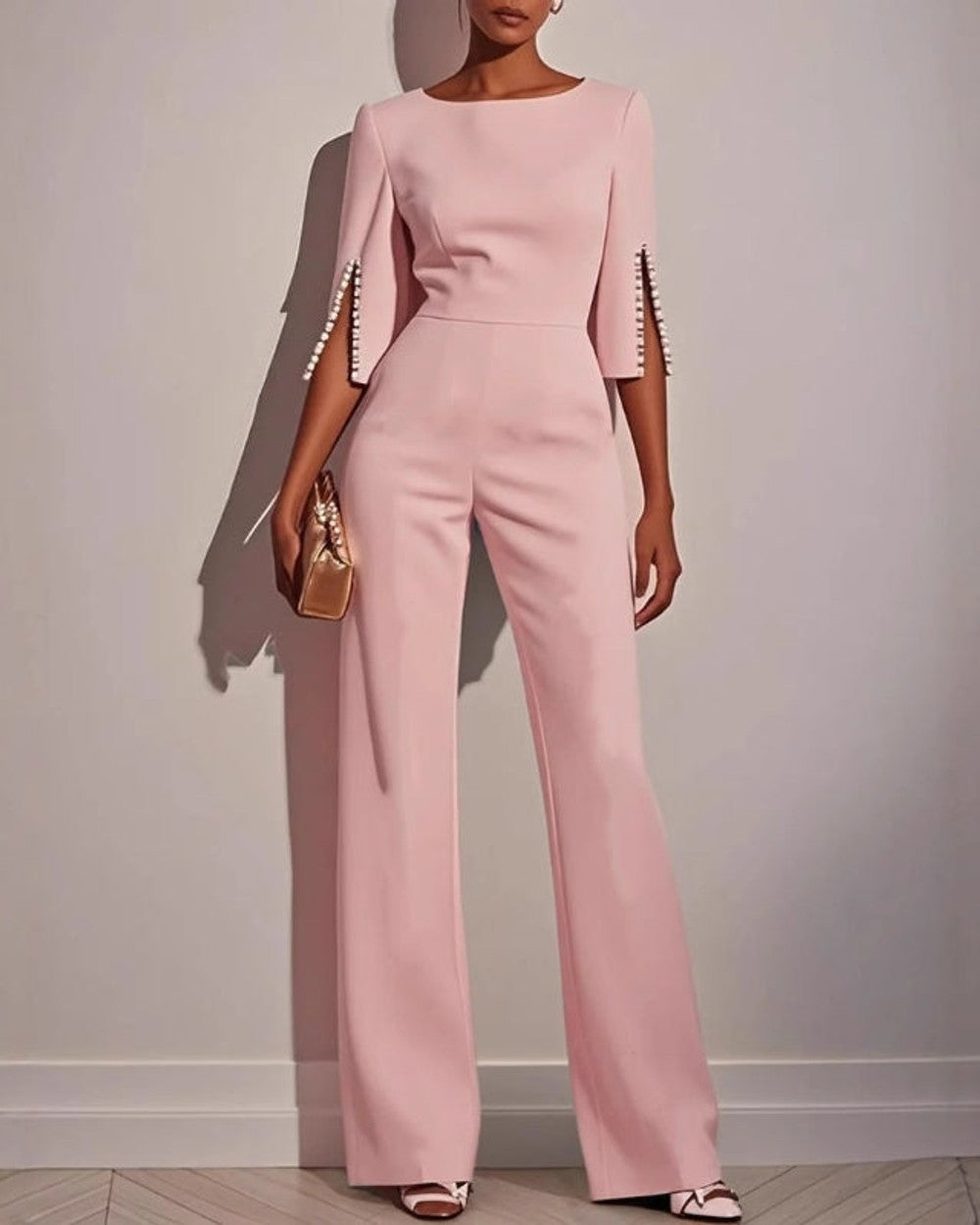 Lena Eleganter Jumpsuit mit Perlen