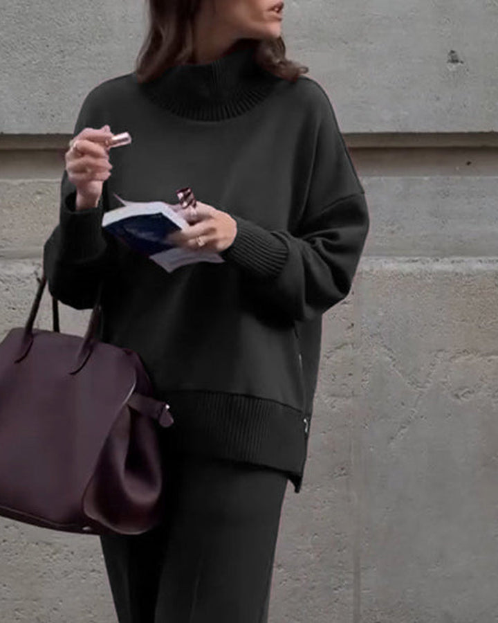 Lena Rollkragen Zweiteiler Damen Set