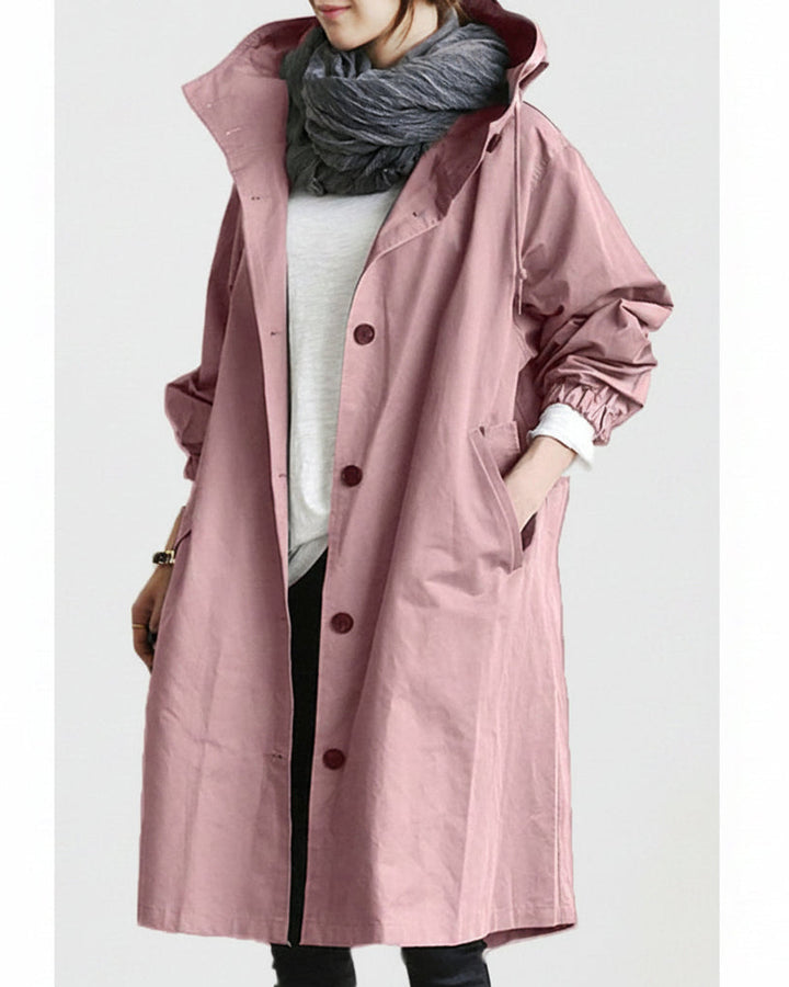 Alina Damen Trenchcoat mit Kapuze
