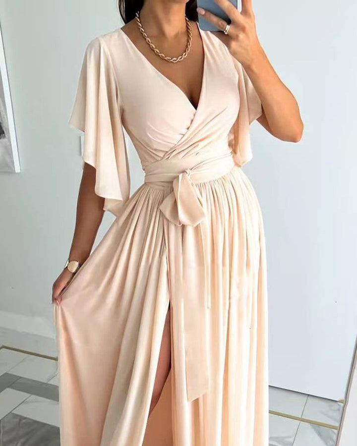 Lena Langes Abendkleid V-Ausschnitt