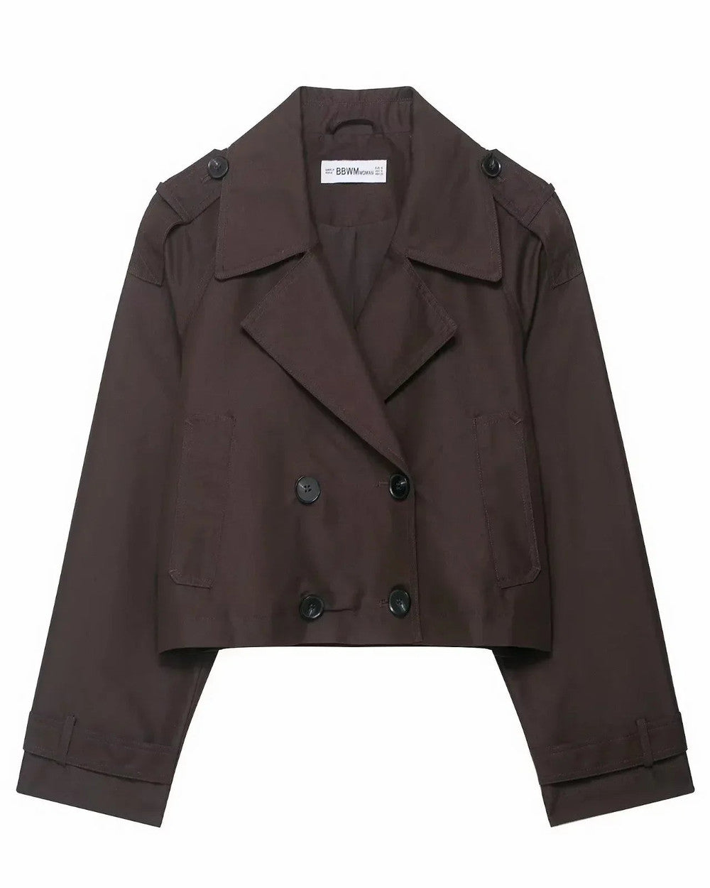 Emma Kurzer Trenchcoat Damen Zweireihig