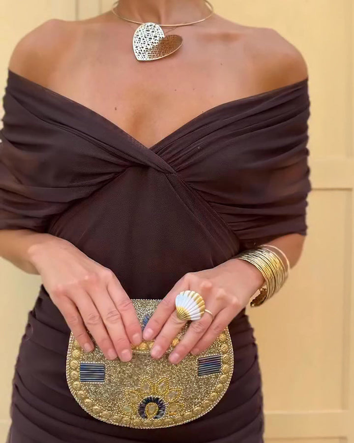 Bella Festliches Maxikleid V-Ausschnitt