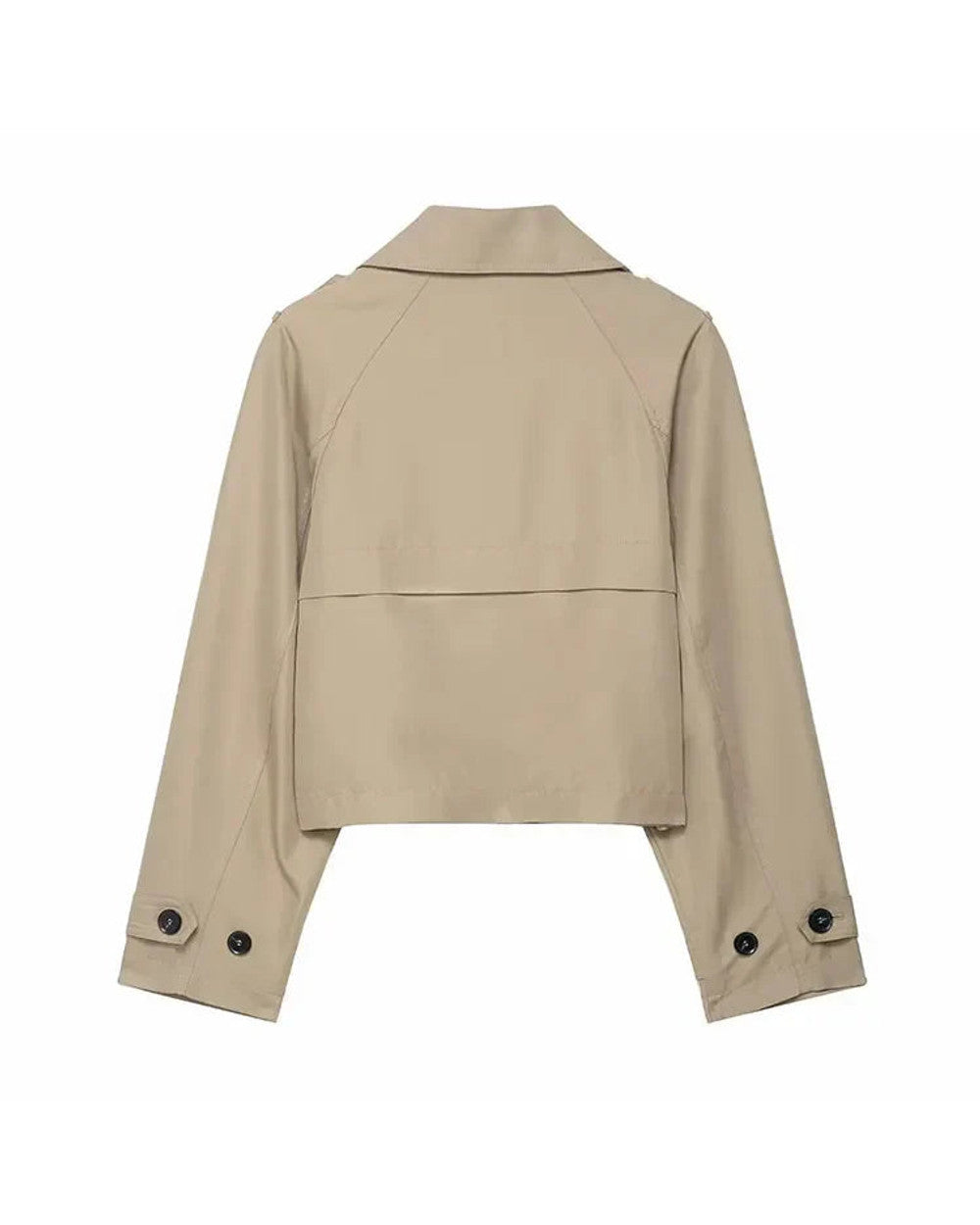 Emma Kurzer Trenchcoat Damen Zweireihig