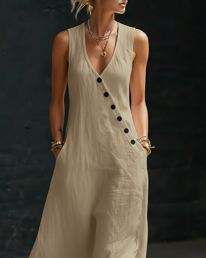 Nina Durchgeknöpftes Maxikleid Damen