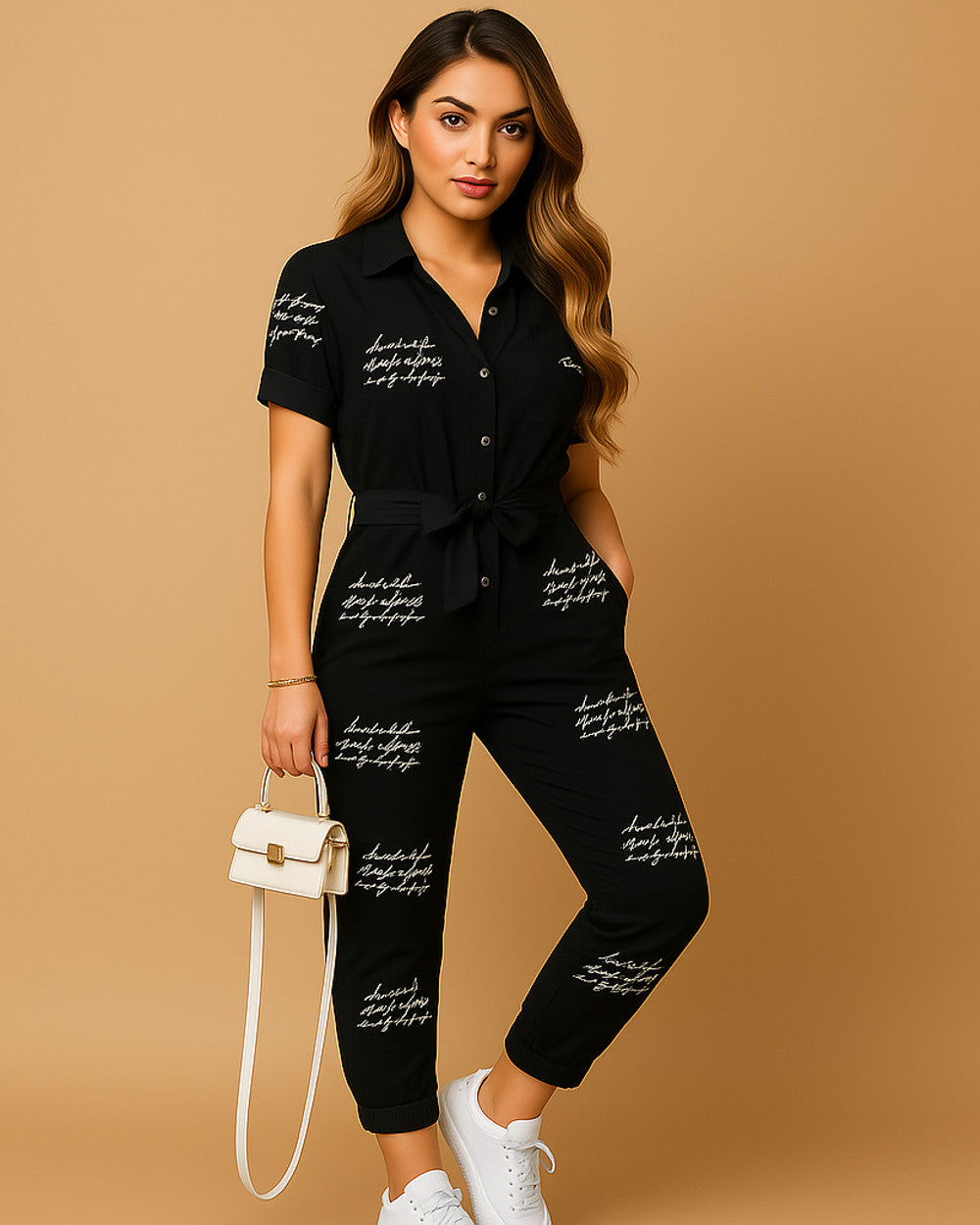 Elvira Taillierter Overall Damen