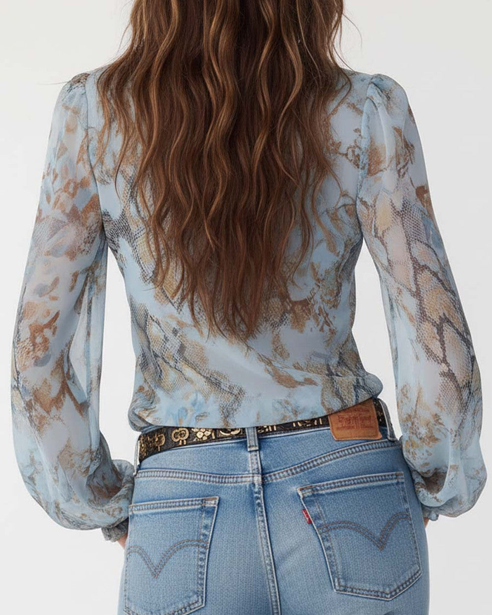 Nina Gerüschte Chiffon Bluse Damen