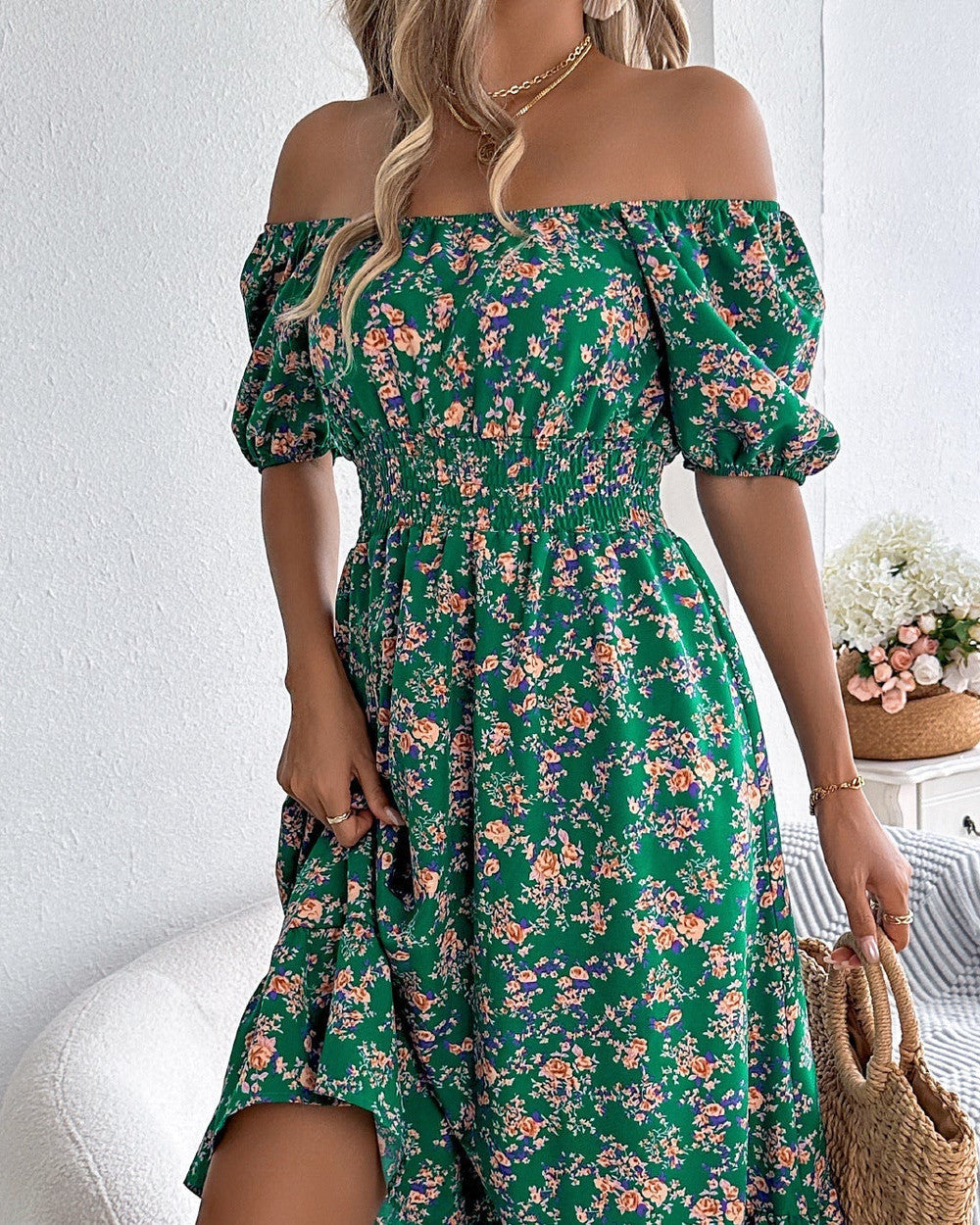 Lena Blumenkleid Rüschen Hochzeit