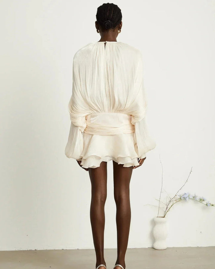 Lena Fließendes Kurzkleid Gürtel