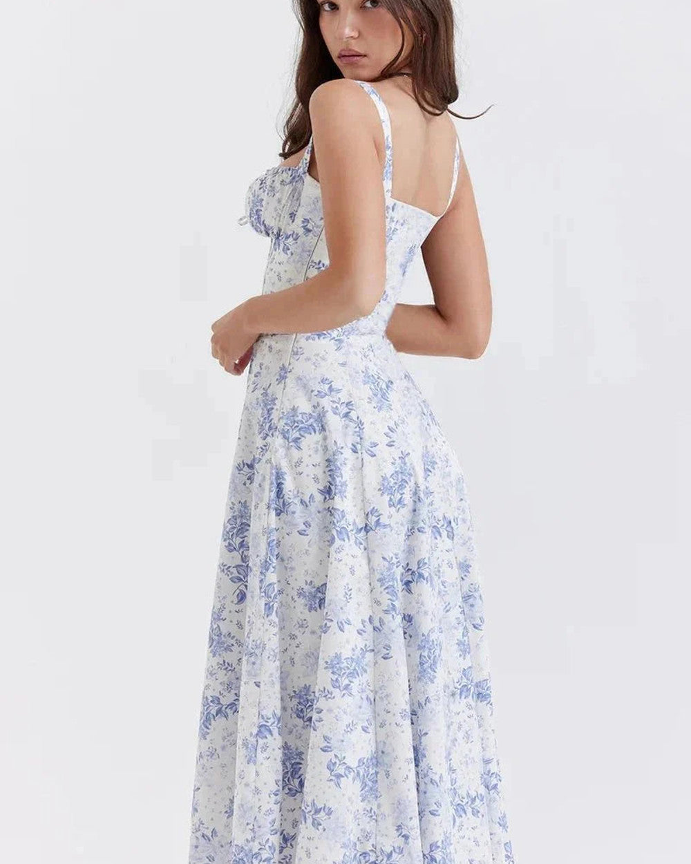 Linsay Elegantes Schnürkleid mit Schlitz
