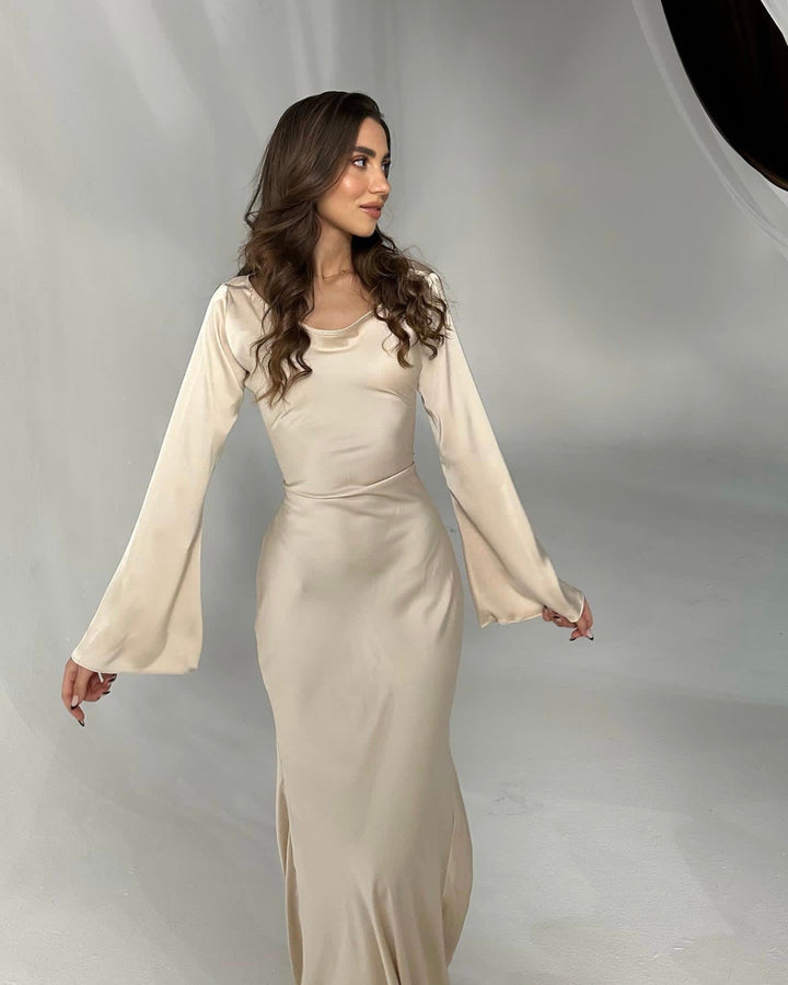 Alina Langärmliges Maxikleid Elegant