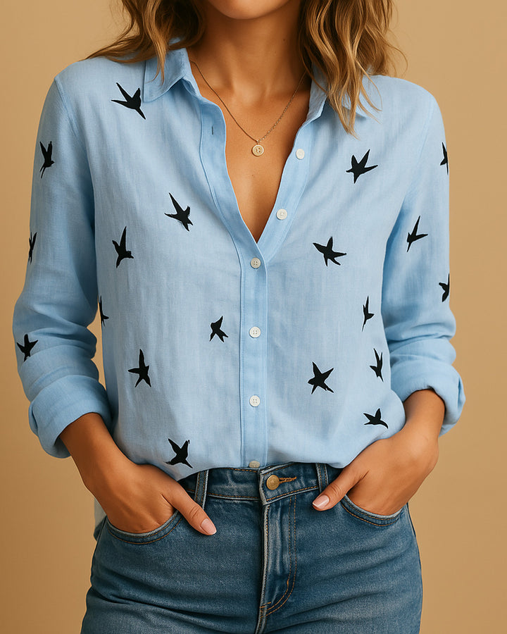 Hazel Lockere Bluse Damen Atmungsaktiv