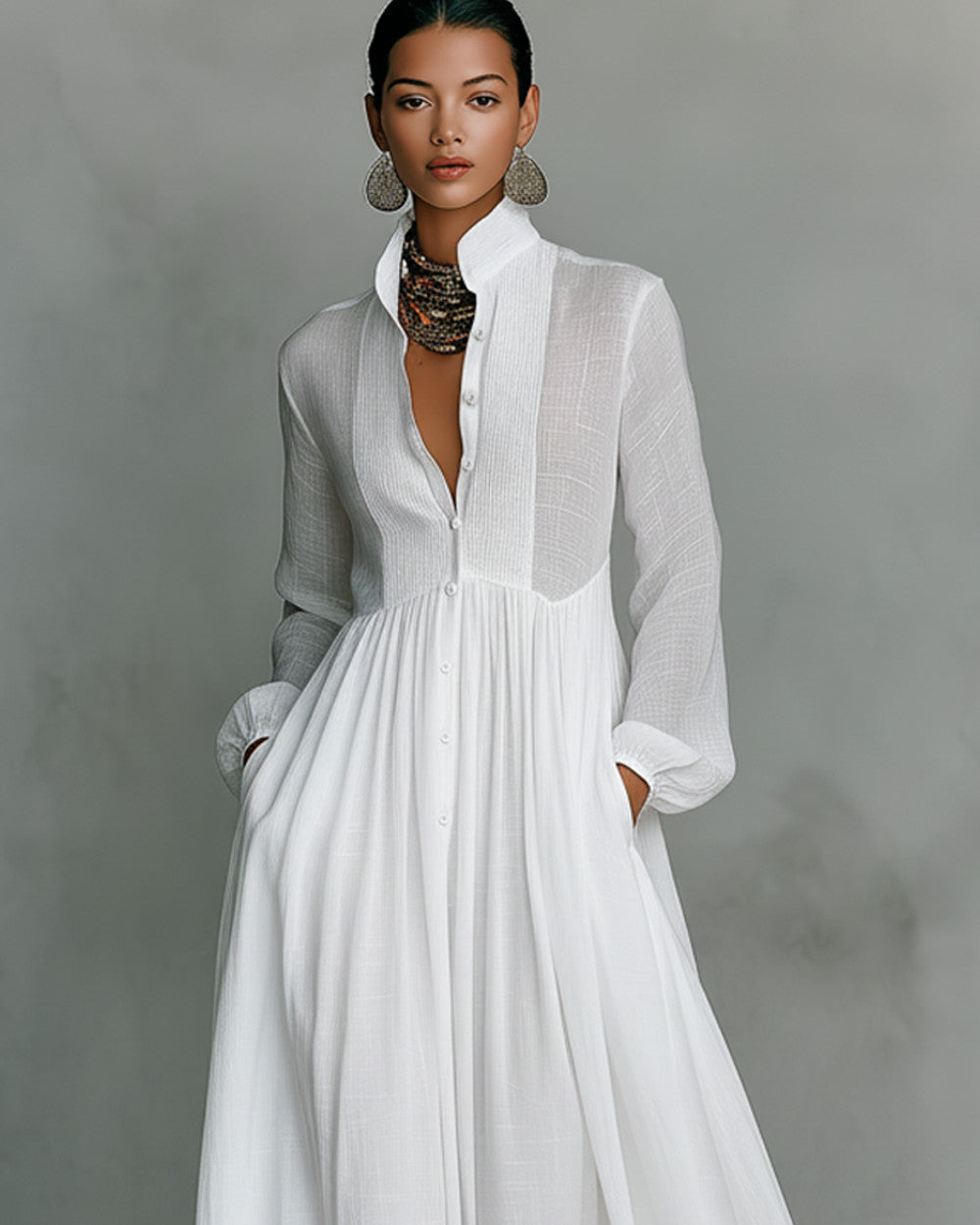 Lena Langes Baumwoll-Leinen-Kleid
