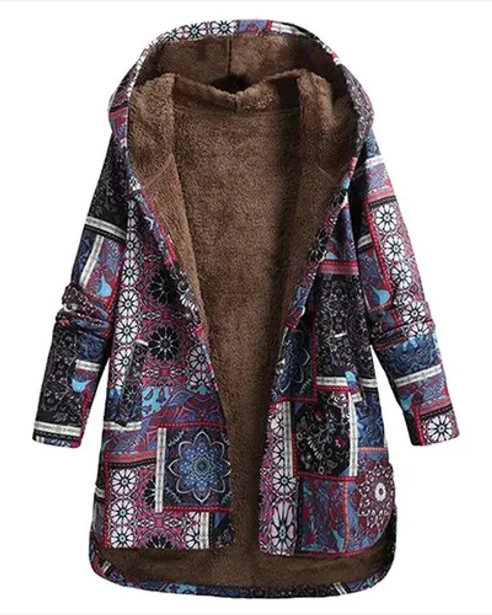 Lena Übergangsjacke Blumen Kapuze Damen