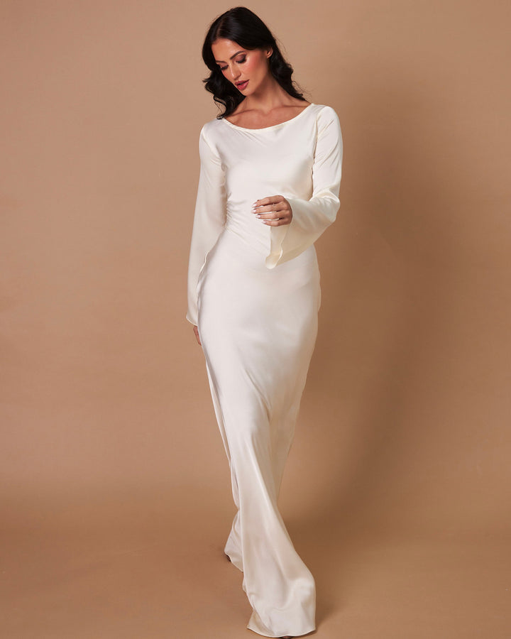 Alina Langärmliges Maxikleid Elegant