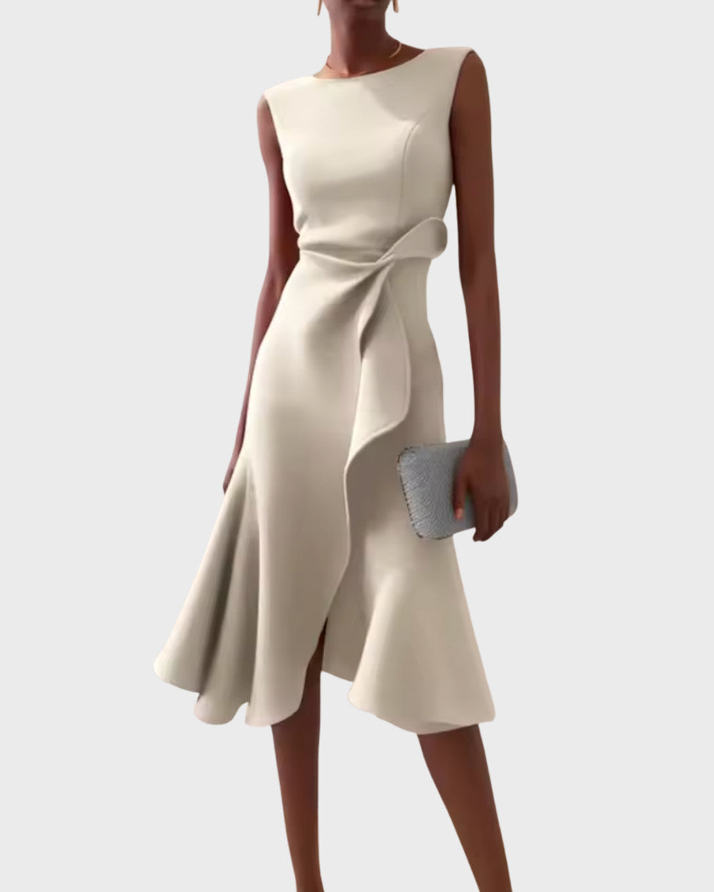 Sheila Asymmetrisches Midi Kleid Damen
