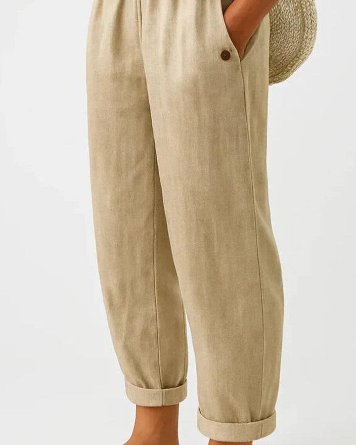 Romina Zeitlose Leinen-Baumwolle Hose