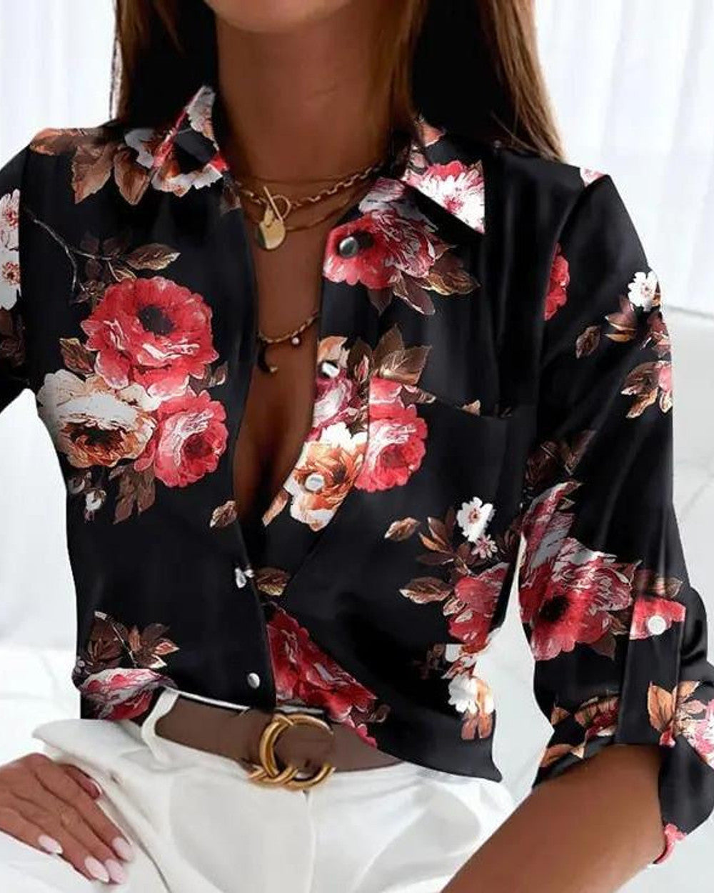 Lena Weiße Bluse Damen Zeitlos