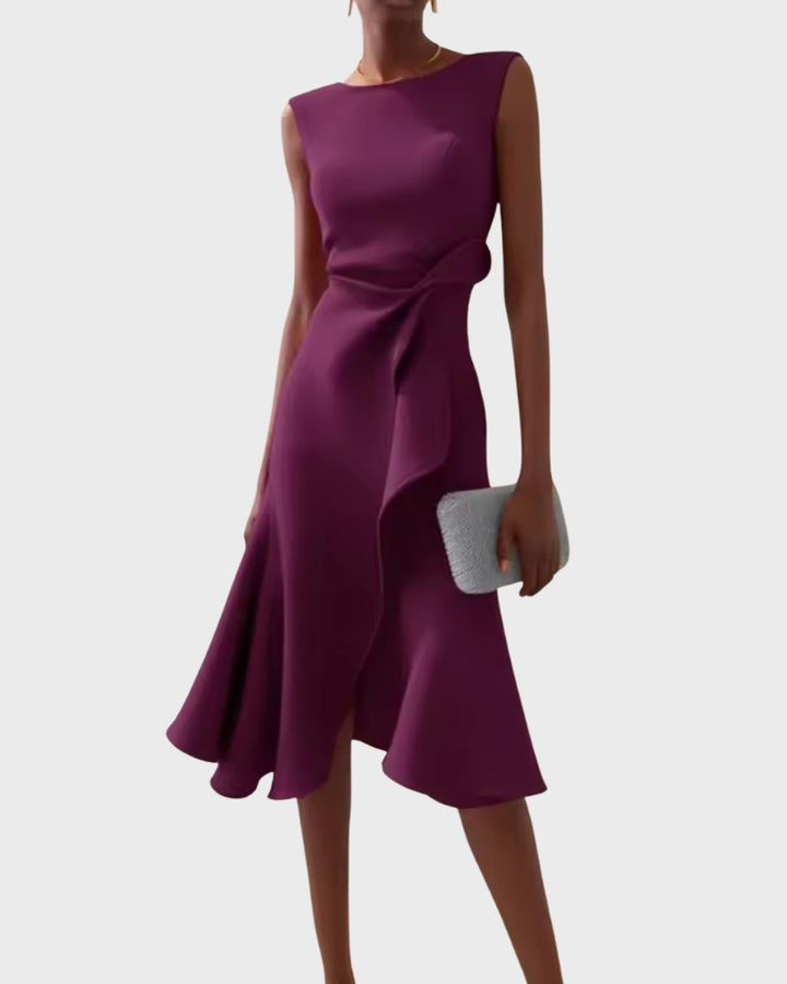 Sheila Asymmetrisches Midi Kleid Damen