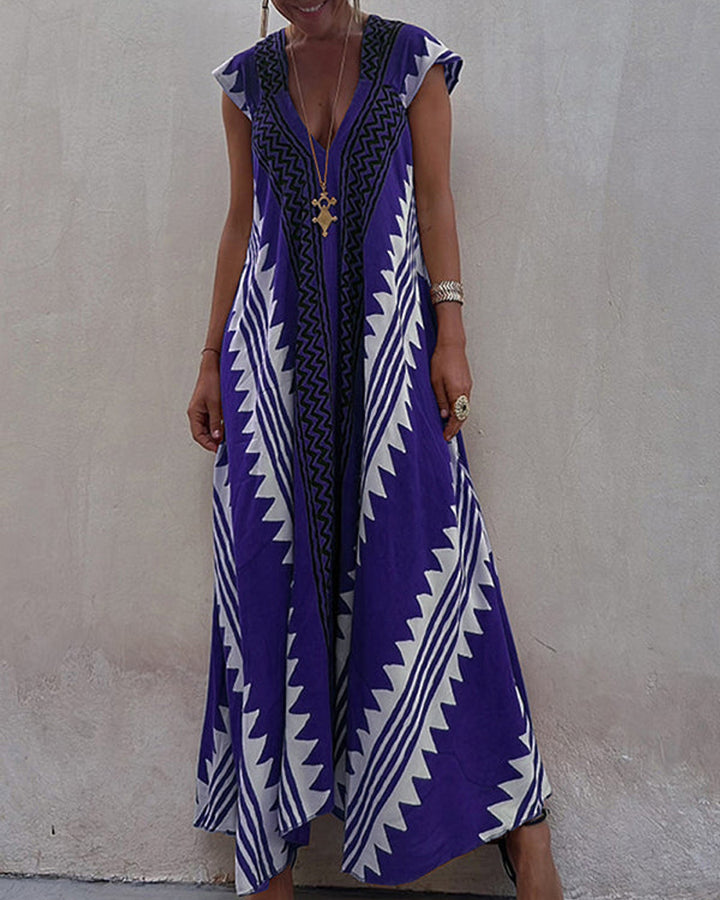 Lena Langes Strandkleid mit Ethno-Muster