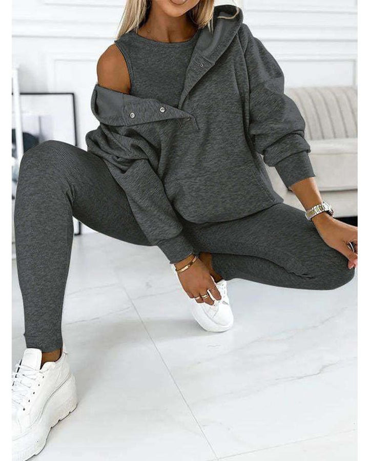Lena Übergroße Dreiteilige Loungewear