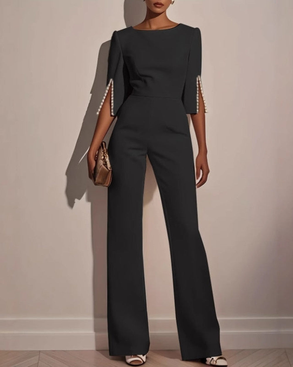 Lena Eleganter Jumpsuit mit Perlen