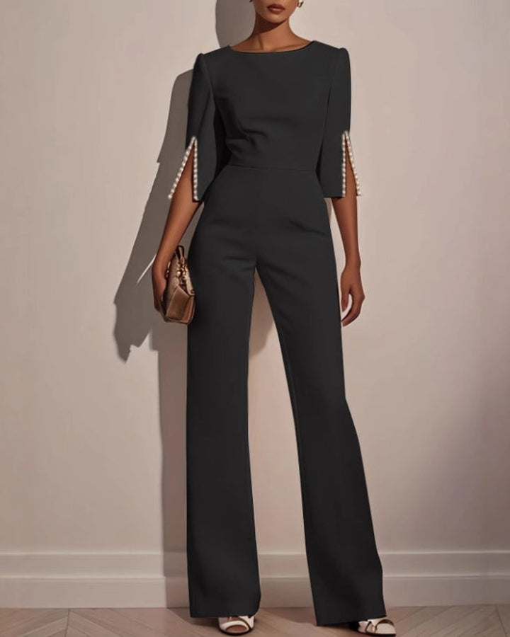 Lena Eleganter Jumpsuit mit Perlen