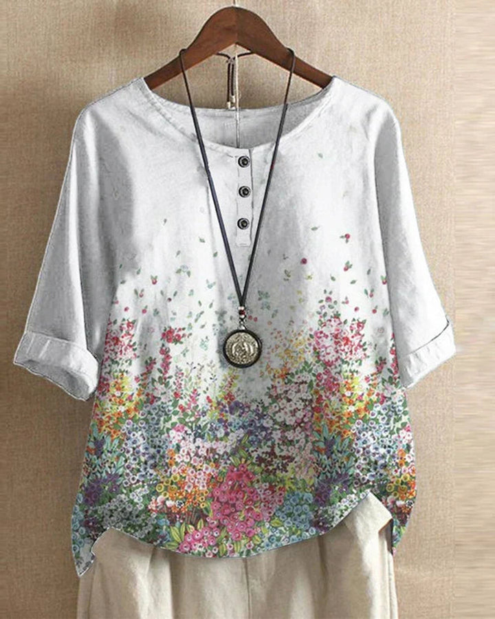 Anya Retro Bluse Damen Oberteil