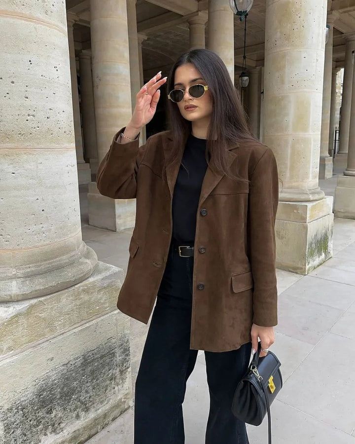 Lena Blazer Wildlederoptik