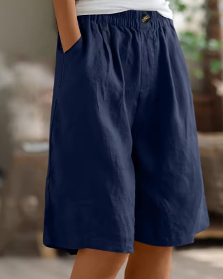 Renee Kurze Leinenhose Damen Sommer