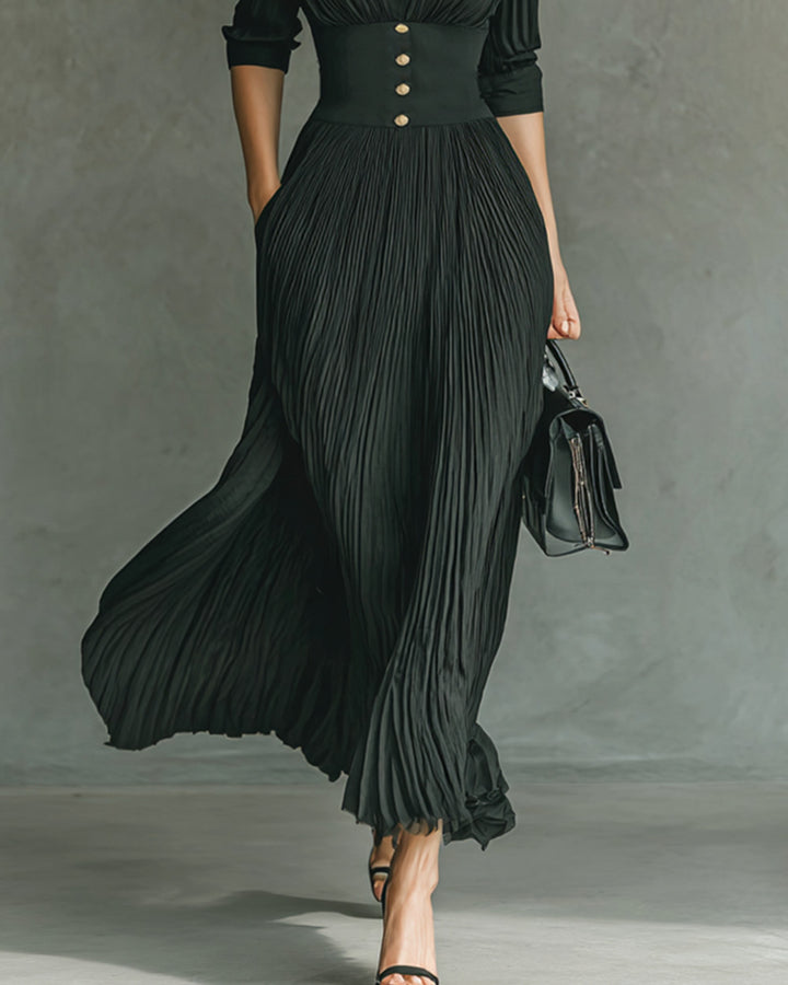 Emma Einfarbiges Maxikleid Damen