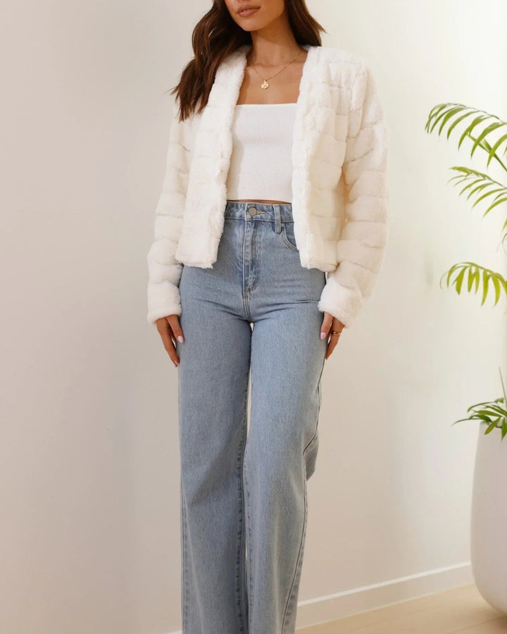 Lena Kunstfell Jacke Kurzmantel