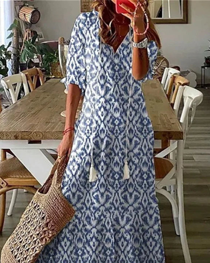 Riley Blumenmuster Maxikleid Lang Damen